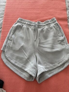 Women's Light Blue Drawstring Lounge Shorts